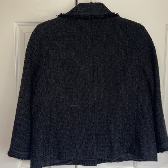 NWOT- Talbots petites black twill button up jacket. Black size 12P - Picture 6 of 6
